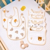 Set 3 yếm chữ nhật Muslin Organic Zeloo