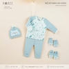 Bộ sơ sinh cài chéo Hrnee 0-3M