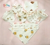 Set 5 yếm 4 lớp Muslin Organic Zeloo (họa tiết ngẫu nhiên)
