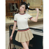 Heart Stripe Knit Tee