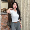 Soft Embossed Polo Knit