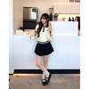 Argyle Crop Polo Knit