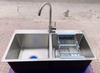 Chậu rửa bát inox sus 304 kèm vòi inox tròn nóng lạnh