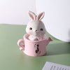 Đồ chơi Thỏ sứ ngồi bình tưới màu HỒNG