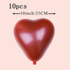 Set 10 bóng bay trái tim màu Đỏ tươi + Đen 2 lớp ( 20 quả)