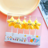 Set 5 nến sao mặt cười tàn nhang vàng