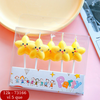 Set 5 nến sao mặt cười tàn nhang vàng