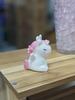 Trang trí ngựa Unicorn TRẮNG + sừng Bạc size nhỏ