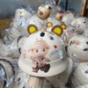Mũ bảo hiểm Labubu màu be
