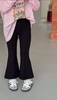 Quần legging ống loe màu đen cho bé gái