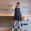 Váy polo sát nách màu xám size đại cho bé lớn