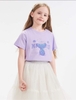 Áo phông cotton cộc tay bé gái hãng MQD 3 màu trắng, xanh, tím