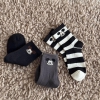 Set 3 đôi tất Mickey đen, xám, kẻ