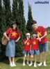 Áo phông 9-14Y cộc tay WINWIN màu đỏ họa tiết sao vàng Việt Nam