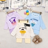 Set 3 bộ cotton dài tay Sanrio Kuromi, Cinnamoroll tông màu xanh, tím, vàng