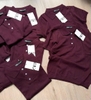 Áo len dệt polo cộc tay Zara đỏ đô Burgundy