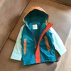Áo raincoat George dư xịn lót lông phối màu xanh-cam