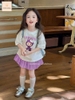Bộ Labubu Jam&jenny áo cộc tay trắng kèm chân váy tím