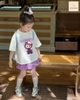 Bộ Labubu Jam&jenny áo cộc tay trắng kèm chân váy tím