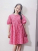 Váy thô xốp xuất Hàn Little Bobdog 3 mẫu họa tiết cherry trắng cam, hoa nhí đỏ, hoa nhí trắng
