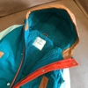 Áo raincoat George dư xịn lót lông phối màu xanh-cam