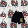 Bộ cotton cộc tay Marvel Comics áo trắng quần đen