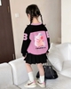 Set áo mẫu Capybara dài tay số 11 kèm chân váy xếp li Nexxi 2 màu trắng và đen