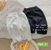 Set 2 quần nỉ da cá dáng suông bé gái Hi.Sun