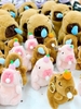 Thú bông móc khoá chuột lang nước Capybara 2 màu nâu và hồng