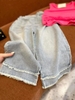 Set áo cotton tăm ba lỗ màu hồng và quần jean ống loe