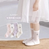 Set 4 đôi tất nơ ren mỏng 4 màu