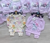 Set 2 bộ cotton dài tay Peppa tông tím - be