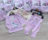 Set 2 bộ cotton dài tay Peppa tông tím - be