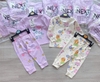 Set 2 bộ cotton dài tay Peppa tông tím - be