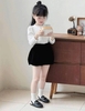 Set 3 áo giữ nhiệt cổ 3 phân viền bèo tay phồng màu trắng, đen, hoa nhí cho bé
