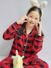 Bộ pyjamas caro đỏ đen xuất Hàn Beemon Classic bé trai, bé gái