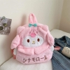 Balo lông Kuromi đen, Cinnamoroll trắng, Melody hồng 5 mẫu