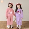 Bộ nỉ dài tay da cá Baby Three Jam&jenny 2 màu hồng, tím