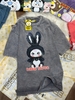 Áo phông 2 màu XÁM và XANH cotton cộc tay loang IOSTEE hình Baby Three THỎ