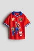Áo phông cộc tay H&M bóng đá Mario Bro màu đỏ