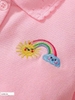 Váy cotton Polo Little Maven cộc tay 2 màu hồng và xanh than