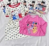 Set 2 váy cotton cộc tay hồng be chấm bi khoét eo bé gái