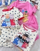 Set 2 váy cotton cộc tay hồng be chấm bi khoét eo bé gái