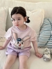Bộ cotton cộc tay 3D mẫu Pony hồng, Thỏ tím, Hello Kitty...5 mẫu cho bé