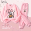 Bộ nỉ bé gái hãng Disney màu hồng mẫu Mèo Marie, lâu đài