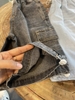 Quần sooc jean lửng Zara túi hộp bé trai dây rút 2 màu xanh, đen