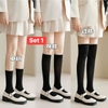 Set 3 đôi tất cao cổ màu trắng, đen