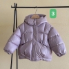Áo phao có mũ tone pastel 3 màu hồng, tím, trắng