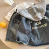 Áo khoác jeans xanh mũ tháo rời được cho bé trai