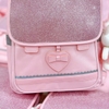 Balo chống gù HỒNG NHŨ tai thỏ kèm móc khóa size 38x30x13cm